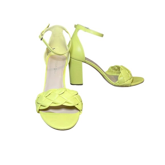 Madden Girl Barbi Lime Green Yellow Heels Size: 8.5 Medium - Picture 3 of 7